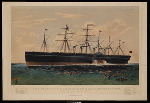 Jerndampskipet Great Eastern ... Konstruert under ledelse av IK Brunel ...