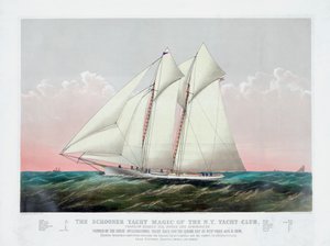 The Schooner Magic of the New York Yacht Club av Currier & Ives av Currier and Ives