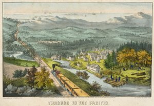 Gjennom til Stillehavet av Currier and Ives