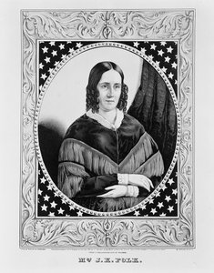 Sara Polk, 1846 av N. and Ives, J.M. Currier