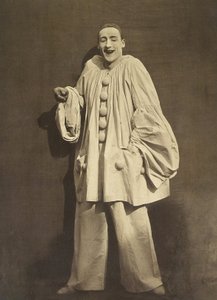 Pierrot Laughing (fransk mime Charles Deburau), foto av Gaspard-Felix Tournachon aka Nadar, ca. 1855 av Nadar