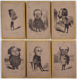 6 Portraits-Charge (Charge Portraits): Jules de Premaray (Jules Martial Regnault av Nadar
