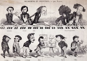 Serien "" Musicians and Painters" fra "Le Petit journal pour rire" av Nadar