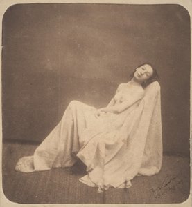 [Sittende modell, delvis drapert], 1856-59. av Nadar