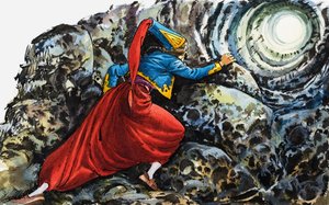 Baron Münchausens fantastiske eventyr (gouache på papir)