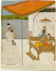 Raja Balwant Singhs visjon om Krishna og Radha, ca. 1745-50.