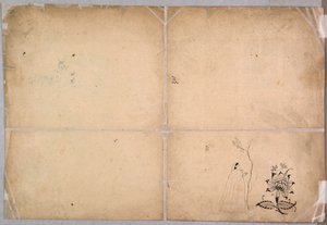 To elefanter som kjemper i en gårdsplass før Muhammad Shah, ca. 1730-40.