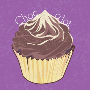 Choc A Lot Cup Cake, 2019, digital kunst av Nancy Moniz Charalambous