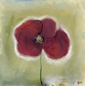 Valmue i dagboken min, 2013 (oljer) av Nancy Moniz Charalambous