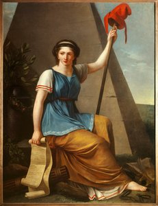 Liberte Allegorie de la Liberte som en kvinne med en frygisk hatt. Maleri av Nanine Vallain (aktiv mellom 1785-1810) 1794 Søn. 1,28 x 0,97 m av Nanine Vallain