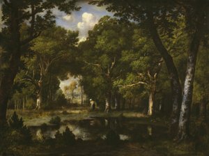 Dam i skogen, 1862. av Narcisse Virgile Diaz de la Peña