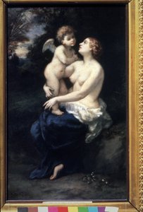"Venus holder Amor på fanget" (Venus med Amor på fanget). Maleri av Narcissus Virgilio Diaz de la Pena (1807-1876) Pushkin Museum of Fine Arts fra 1800-tallet, Moskva av Narcisse Virgile Diaz de la Peña