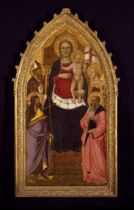 Madonna og barn på plass med de hellige Zenobius, døperen Johannes, Reparata og Johannes evangelisten