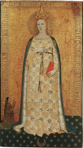 Vierge parturiente, Jomfruen paritura - Madonna del Parto (Madonna av fødsel) - Nardo di Cione (aktiv ca 1346-1365). Tempera på panel av Nardo di Cione Orcagna