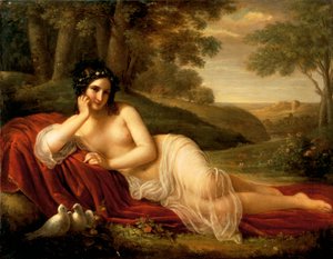 Venus legger seg ned, av Natale Schiavoni (1777-1858)
