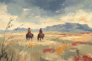 Cowboys på de vidstrakte slettene