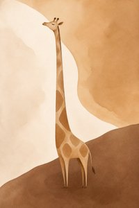 Fredfullt girafflandskap