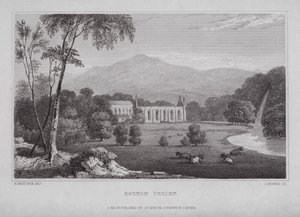 Bolton Priory (gravering) av Nathaniel (after) Whittock