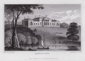 Harewood House (gravering) av Nathaniel (after) Whittock