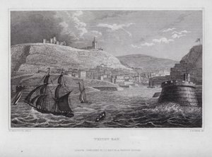 Whitby Bay (gravering) av Nathaniel (after) Whittock