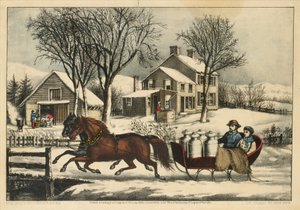 Winter Morning in the Country, 1873., 1873. Skapere: Nathaniel Currier, James Merritt Ives, Currier og Ives. av Currier and Ives