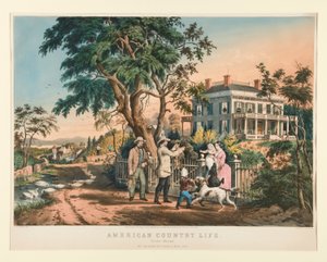 Amerikansk countryliv: oktober ettermiddag av Nathaniel Currier