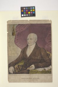 John Quincy Adams (håndfarget litografi) av Nathaniel Currier