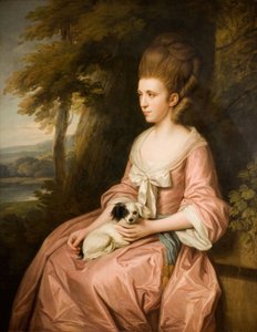 Portrett av frøken Hargreaves, 1750-1800.