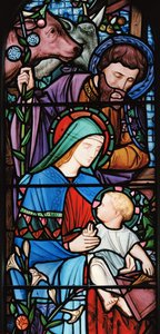 The Nativity, ca. 1863 (farget glass)