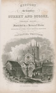 St Saviour's Church, Southwark, Surrey av Nathaniel Whittock