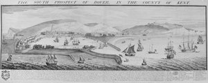Die Südansicht von Dover in der Grafschaft Kent von Nathaniel and Samuel  Buck