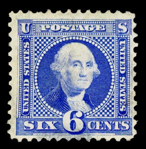 6c Washington re-utgave singel, 1875.