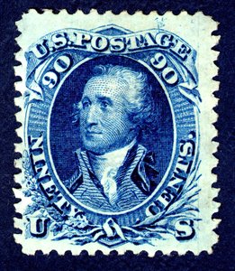 90c Washington F Grill singel, 1867-1868. av National Bank Note Company