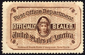 Post Office seal, 1877.    1160667   no       norwegian Successfully Translated  Original: Plate 31: Our Lady of Guadalupe: From Portfolio "Spanish Colonial Designs of New Mexico" Translat: Plate 31: Our Lady of Guadalupe: From Portfolio "Spanish Colonial 