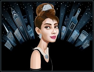Audrey Hepburn, 2021 (digitalt) av Neale Osborne