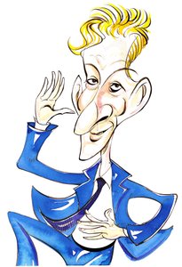 Danny Kaye - fargekarikatur av Neale Osborne