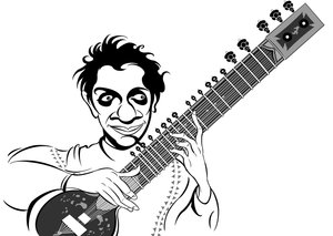 Ravi Shankar, 2019 (digital) av Neale Osborne