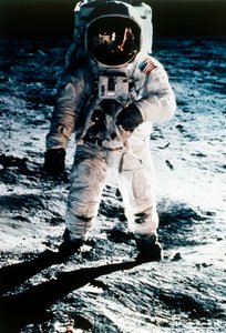 Buzz Aldrin på månen, Apollo II-oppdrag, juli 1969.