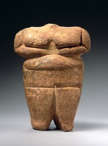 Neolittisk figur, Hellas, ca. 4500-4000 f.Kr. (kalkstein)