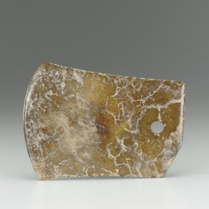 Økse (fu) Lake Tai-regionen, Liangzhu-kultur, 3300–2250 f.Kr. (jade)