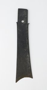 Gaffelmeisel (zhang), Qijia-kultur, ca. 2500-2000 f.Kr. (jade (nefritt)) av Neolithic Period Chinese School