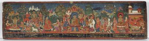 Buddhistisk manuskriptomslag (ugjennomsiktig wc på tre)