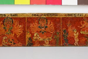 Detalj fra et Devimahatmya-manuskriptomslag (ugjennomsiktig wc på tre)