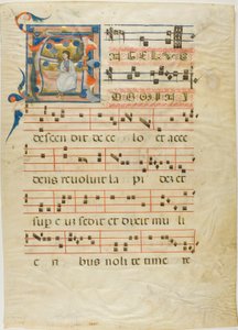 Angel in a Historiated Initial "A" fra en Antiphonary
