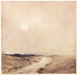 Yorkshire Moorland (blyant og akvarell på papir limt på kort)