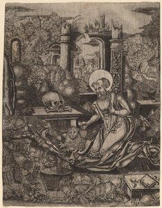 Den hellige Jerome av Netherlandish 16th Century
