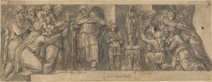 Scene fra antikkens historie av Netherlandish 16th Century after Polidoro da Caravaggio