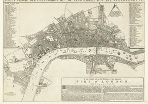 Et ekte pourtraict med en kort beskrivelse av den beklagelige brannen i London, Befallen the 12 av Netherlandish School