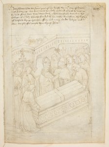 Bomull Julius E. IV, art. 6, 'Beauchamp Pageants', ca. 1483 (blekk på vellum) av Netherlandish School