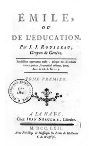 Frontispice for Emile av Jean-Jacques Rousseau, 1762 av Netherlandish School